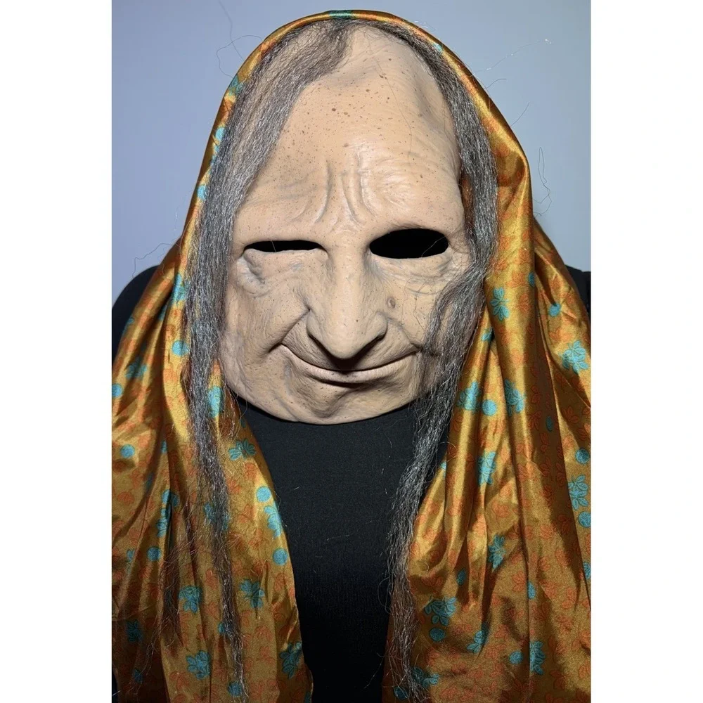 Grandma Face Mask Adult Old Woman Head Scarf Latex Halloween Zagone Studios 2007